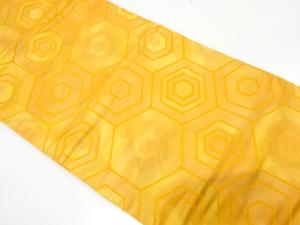 重ね亀甲模様織り出し 名古屋帯
